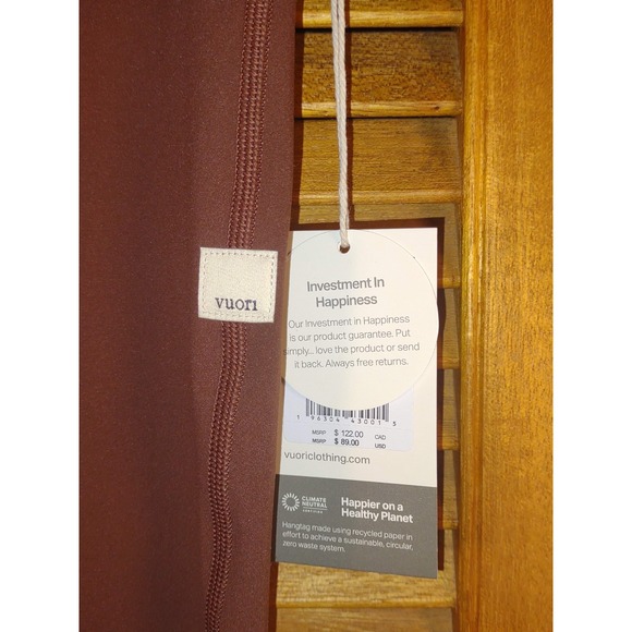 Vuori Daily Legging Burnt Sienna High Waist Drawstring Cropped Women's L - Picture 7 of 8